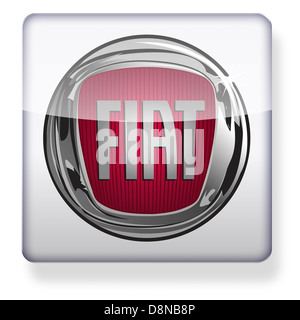 Logo Fiat comme une icône de l'application. Chemin de détourage inclus. Banque D'Images
