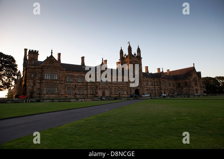 Vue de la grande salle de l'Université de Sydney, à Sydney, Australie Banque D'Images