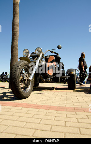 Harley Davidson trike à trois roues, Harley Davidson bikers réunion à Fuengirola, Malaga, Espagne. Banque D'Images