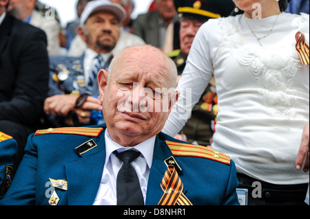 La Deuxième Guerre mondiale, les anciens combattants soviétiques lors de célébration du 9 mai, jour de la victoire à Jérusalem, Israël, le 9 mai, 2013 Banque D'Images