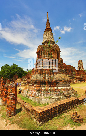 Ruines du Wat Mahathat (Wat Maha That), Ayutthaya, Thaïlande Banque D'Images