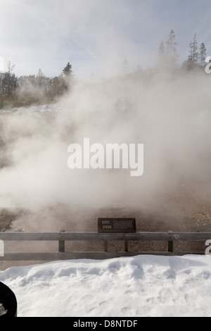 Beryl Printemps, d'hiver, Yellowstone NP, WY Banque D'Images