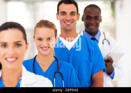 Groupe de médecins ou infirmiers portrait Banque D'Images