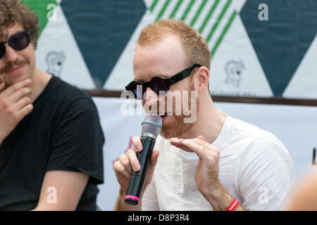 Moscou, Russie. 1er juin 2013. Al Doyle sur Hot Chip conférence de presse sur Moscou Ahmad Tea Music Festival. Moscou, 1 juin, 2013 : Crédit d'Alyaksandr Stzhalkouski/Alamy Live News Banque D'Images