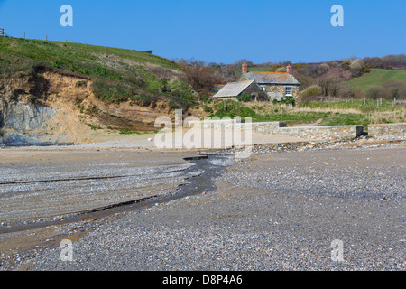 Hemmick Beach sur la côte sud de Cornwall England UK Banque D'Images