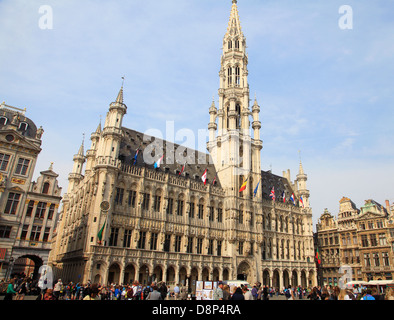 Belgique, Bruxelles, Grand Place, de l'Hôtel de Ville, les gens, Banque D'Images