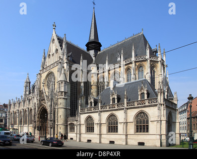 Belgique, Bruxelles ; Notre-Dame-du-Sablon, l'Église Banque D'Images