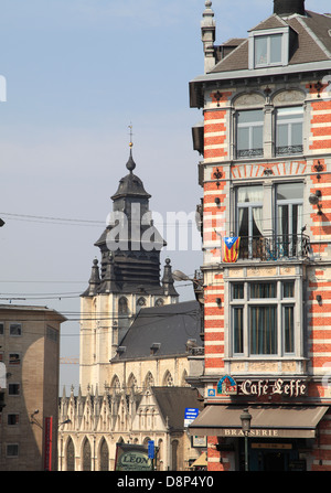 Belgique, Bruxelles, Notre-Dame de la Chapelle, l'Église, la Place du Grand Sablon, Banque D'Images