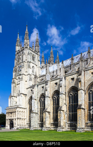 Le grand style gothique La Cathédrale de Canterbury, Kent England UK Banque D'Images