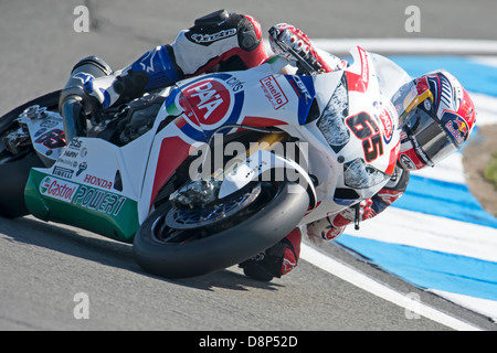 Jonathan Rea sur la honda superbike, 2013 Banque D'Images