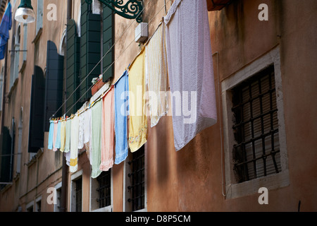 Blanchisserie pendus à sécher - Venise, Italie Banque D'Images