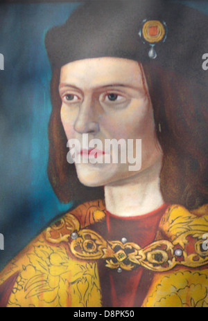 Le roi Richard III portrait, Cathédrale de Leicester, Leicester, England, UK Banque D'Images