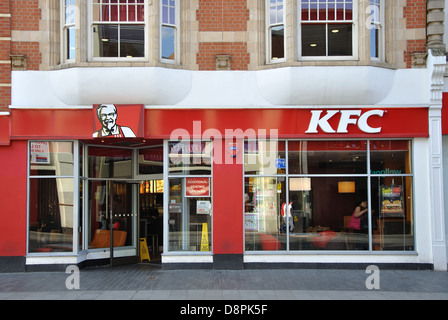 KFC (Kentucky Fried Chicken) High Street, Leicester, England, UK Banque D'Images
