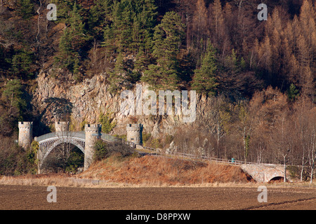 Le but de Thomas Telford, Pont Craigellachie Craigellachie, Moray Banque D'Images