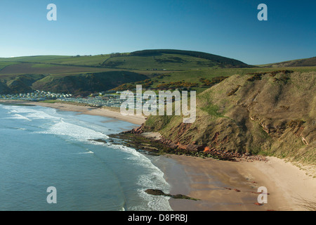 Pease Bay, Scottish Borders Banque D'Images