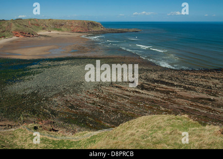 Pease Bay, Scottish Borders Banque D'Images