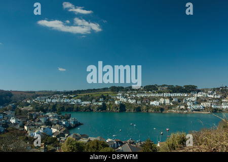 Fowey et la rivière Fowey de Polruan, Cornwall Banque D'Images