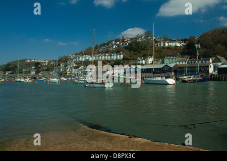 East Looe Looe et la rivière de West Looe Looe, Cornwall, Banque D'Images