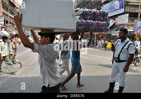 City street, Kolkata, Inde Banque D'Images