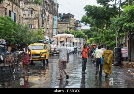 Mirza Ghalib Street, zone Chowringhee, Kolkata, Inde Banque D'Images