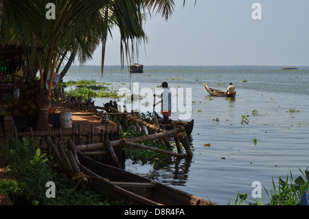 Kerala Backwaters, Alappuzha (Alleppey), Kerala, Inde du Sud Banque D'Images