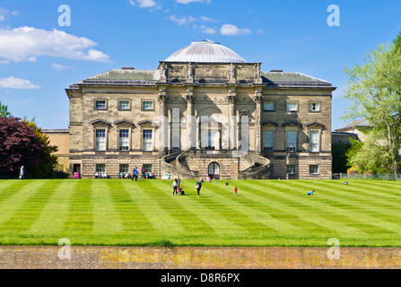 Kedleston Hall et avant du sud de pelouses vertes Derbyshire England UK Europe EU Banque D'Images