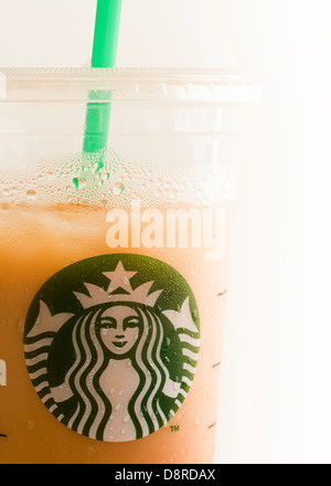 Café glacé Starbucks Banque D'Images
