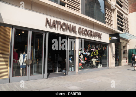 La National Geographic café et boutique de souvenirs, Knightsbridge, London, UK. Banque D'Images
