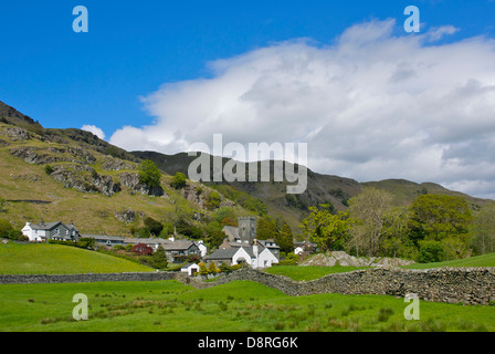 Le village de Chapel Stile, Langdale, Parc National de Lake District, Cumbria England UK Banque D'Images