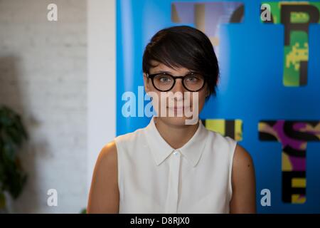 Montréal, Canada. 3 juin 2013. Sophie Robichaud Directeur à la première tapis rouge du film 'Sarah préfere la course" au cinéma Impérial, à Montréal, Canada, le lundi 3 juin 2013. Credit : David-Olivier Gascon/Alamy Live News Banque D'Images