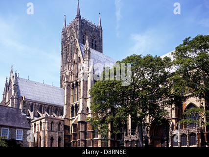 (La Cathédrale Sainte Vierge Marie de Lincoln), Lincoln, Lincolnshire, Angleterre, Royaume-Uni, Europe de l'Ouest. Banque D'Images