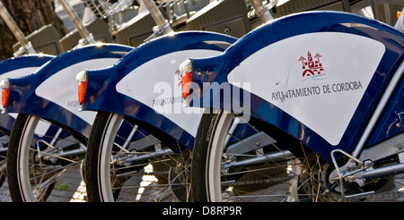 Carte à puce exploité louer Location de vélos Cordoba andalousie andalousie station d'Espagne Europe Banque D'Images