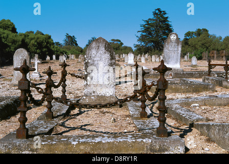 Le lépreux cimetière à Robben Island Banque D'Images