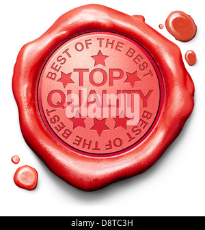 Top quality best of best red label wax stamp a confirmé l'icône certificat qualités 100 % garanti de produit Banque D'Images