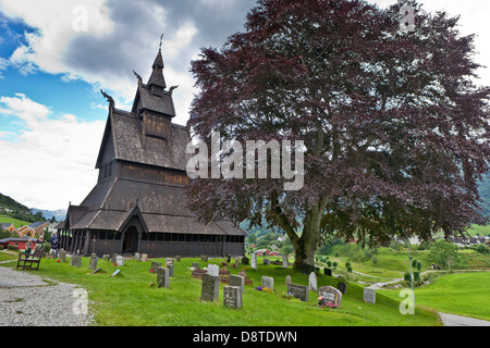 Église Hopperstad à Balestrand, Norvège Banque D'Images