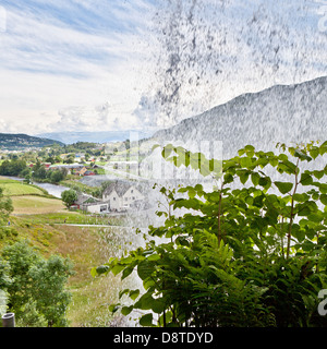 Stendalsfossen cascade, Norvège Banque D'Images