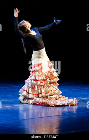 Danseuse de Flamenco, Yjastros Dance Company, Rodey Theater, Albuquerque, Nouveau Mexique USA Banque D'Images