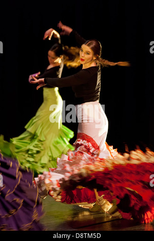 Danseurs de Flamenco, Yjastros Dance Company, Rodey Theater, Albuquerque, Nouveau Mexique USA Banque D'Images