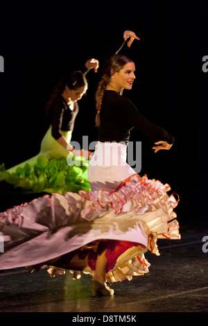 Danseurs de Flamenco, Yjastros Dance Company, Rodey Theater, Albuquerque, Nouveau Mexique USA Banque D'Images