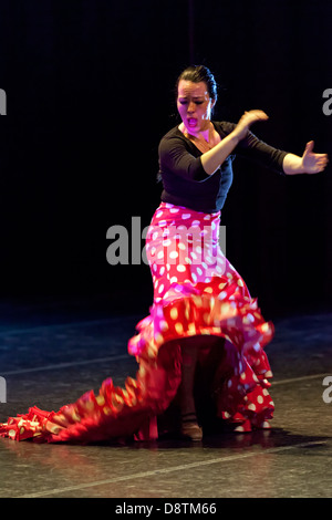 Danseuse de Flamenco, Yjastros Dance Company, Rodey Theater, Albuquerque, Nouveau Mexique USA Banque D'Images