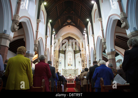 Messe catholique, Cathédrale St Josephs, Swansea, Pays de Galles du Sud. Banque D'Images