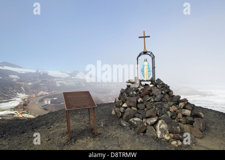 Cage de Mary monument, la station McMurdo, île de Ross, en Antarctique Banque D'Images