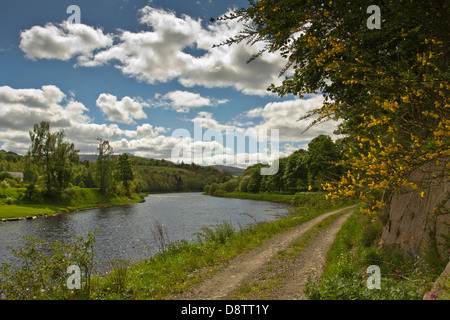 WESTER ELCHIES BEAT SUR UN SAUMON LA RIVIÈRE SPEY, PRÈS DE L'ECOSSE ABERLOUR Banque D'Images