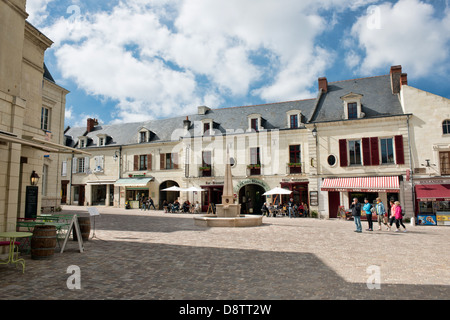 Situé sur la place du village à Fontevraud dans la vallée de la Loire, France. Banque D'Images