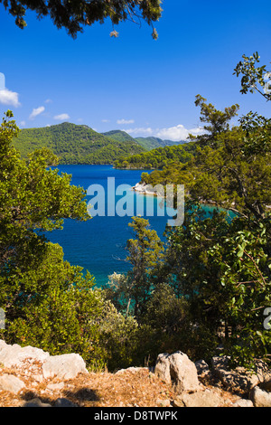 Lac à île de Mljet en Croatie Banque D'Images