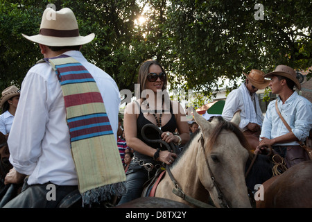 La Cabalgata, Parade de chevaux, Feria de Cali, Foire de Cali, Cali, Colombie Banque D'Images
