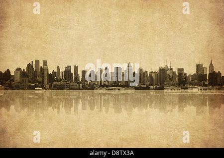 Grunge image de new york skyline Banque D'Images