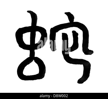Calligraphie chinoise 2013 conception de l'année du serpent Banque D'Images