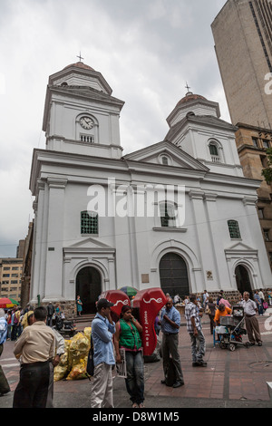 Templo de Nuestra Senora de la Candelaria, église notre dame de Candelaria, Medellin, Colombie Banque D'Images