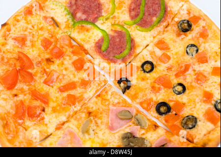 Pizza quatre en un Banque D'Images